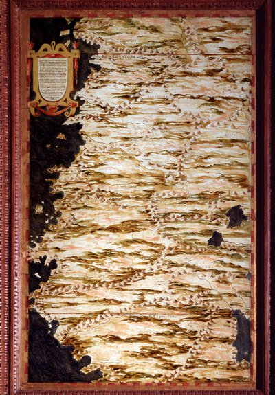 秘鲁地图 埃格纳西奥-丹蒂（1536-1586）数学家、宇宙学家和意大利建筑师制作的地图。1567年左右。佛罗伦萨，韦基奥宫，Mappamondo厅 作者 埃尼亚齐奥·丹蒂（Egnazio Danti）