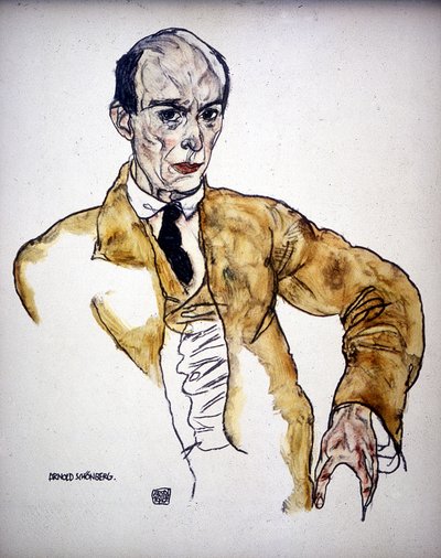 阿诺德·勋伯格，1917年 作者 Egon Schiele