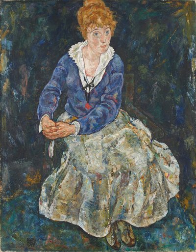 艺术家的妻子伊迪丝-席勒肖像 作者 埃贡·席勒（Egon Schiele）