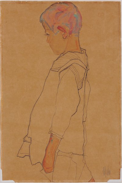 档案中的孩子朝左 作者 埃贡·席勒（Egon Schiele）