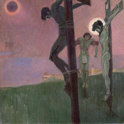 被黑暗的太阳钉在十字架上 作者 Egon Schiele