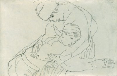 拥抱，1914年 作者 埃贡·席勒（Egon Schiele）