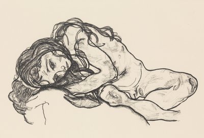 女孩，1918年。 作者 埃贡·席勒（Egon Schiele）