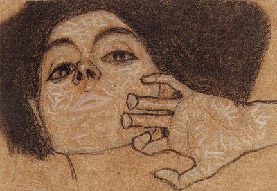 女人的头，约1907-8年 作者 埃贡·席勒（Egon Schiele）