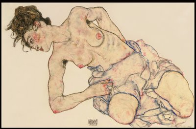 奈德的女性裸体，1917年 作者 Egon Schiele