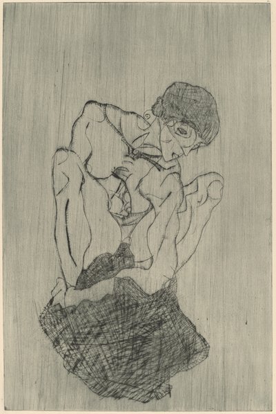 悲痛 作者 埃贡·席勒（Egon Schiele）