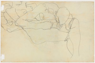 恋人，1913年 作者 埃贡·席勒（Egon Schiele）