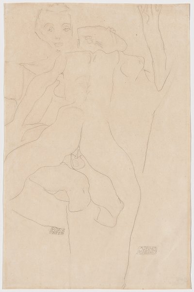 恋人恩爱夫妻，1911年 作者 埃贡·席勒（Egon Schiele）