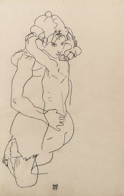 母亲和孩子 作者 Egon Schiele