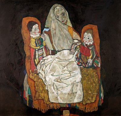 有两个孩子的母亲 III 作者 埃贡·席勒（Egon Schiele）