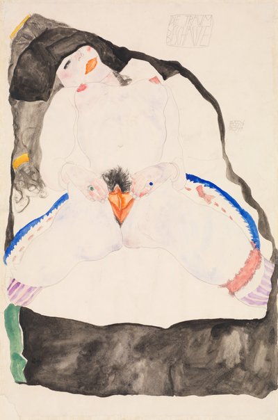 在梦中观察到的，1911年。 作者 埃贡·席勒（Egon Schiele）