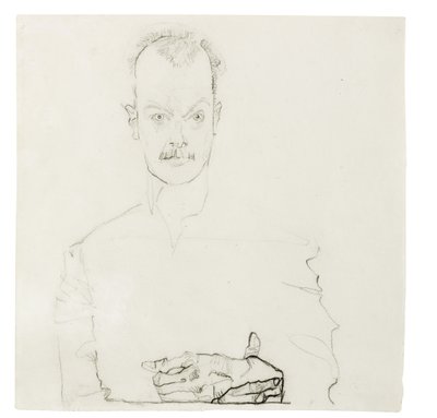 亚瑟·罗斯勒肖像，1910年 作者 埃贡·席勒（Egon Schiele）