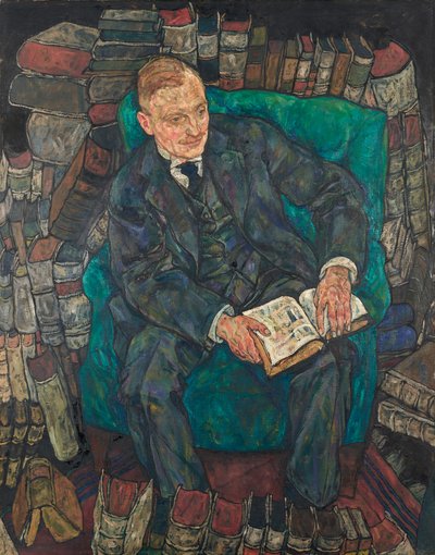 雨果-科勒博士的画像，1918年。 作者 埃贡·席勒（Egon Schiele）