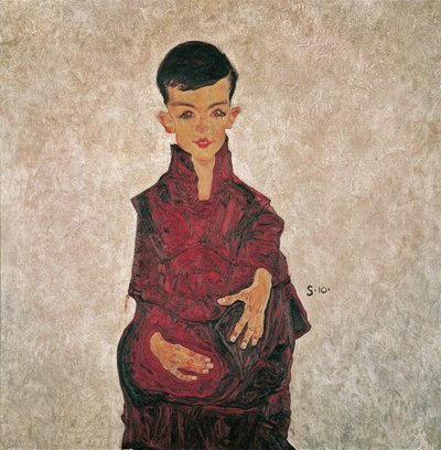 赫伯特-莱纳的画像，1910年。 作者 埃贡·席勒（Egon Schiele）