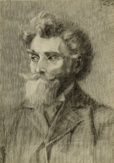 人像Mannerportrait，1907年 作者 埃贡·席勒（Egon Schiele）