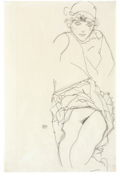 女人的画像，1913年 作者 埃贡·席勒（Egon Schiele）