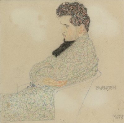 作曲家亚瑟·洛文斯坦的肖像，1909年 作者 埃贡·席勒（Egon Schiele）