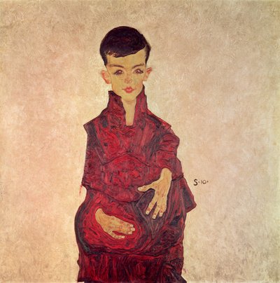 Rainerbub（Herbert Rainer肖像，年龄约6岁）1910年 作者 Egon Schiele