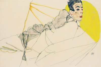 卧卧男孩埃里希·莱德勒（Erich Lederer），1913年 作者 埃贡·席勒（Egon Schiele）