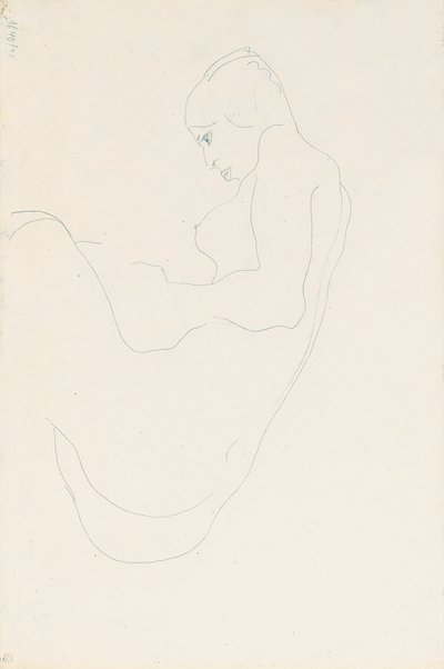 裸体坐像，1912年 作者 埃贡·席勒（Egon Schiele）