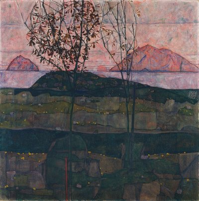 夕阳，1913年 作者 埃贡·席勒（Egon Schiele）