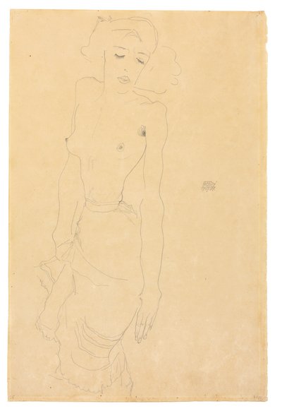 站立的女人，1911年 作者 埃贡·席勒（Egon Schiele）
