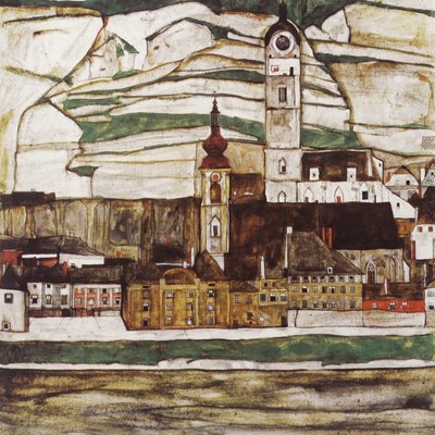 多瑙河畔斯坦因（克雷姆斯区） 作者 埃贡·席勒（Egon Schiele）