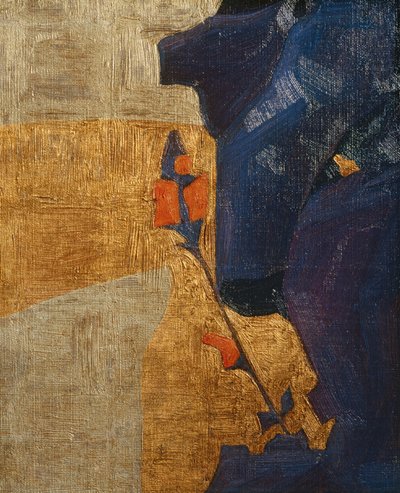 装饰背景上的造型花朵......（青铜器） 作者 埃贡·席勒（Egon Schiele）