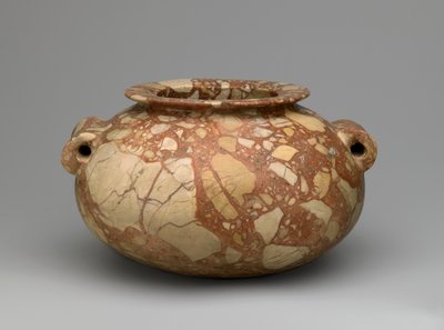 带管状手柄的罐子，c.3600-3000 BC（角砾岩） 作者 埃及人