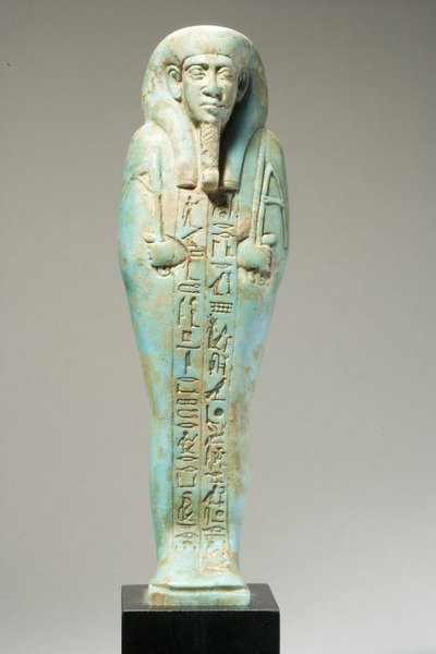 Ushabti为Hor-Khebi，晚期，25世纪末至26世纪初，公元前700  -  600年（彩陶）（反向见270353） 作者 Egyptian