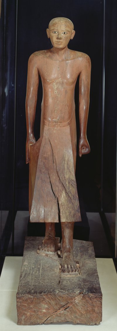 Nakhti小雕像，在Sesostris I统治时期（公元前1956年 - 公元前1911年），来自中国王国Assiut，公元前1934  -  1898年（多彩木材） 作者 Egyptian 12th Dynasty