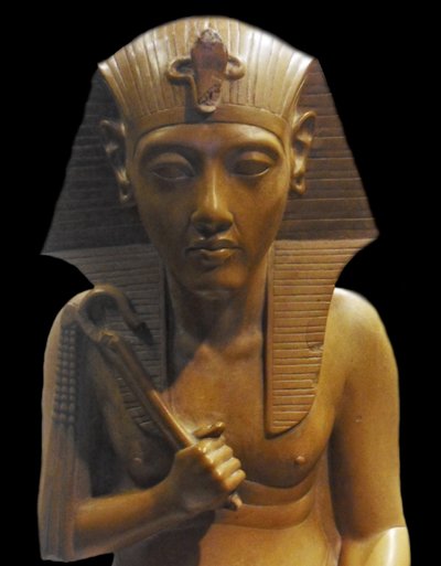 Fragment of a royal group of The Amarna Period:The latter half of the Eighteenth Dynasty was marked by the reign of Amenhotep IV, who changed his name to Akhenaten (1353-1336 BC) in order to reflect the dramatic change of Egypt