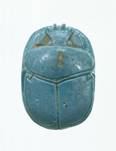 Amenhotep III和Queen Tiye，新王国（釉面彩陶）的婚姻圣甲虫 作者 Egyptian 18th Dynasty