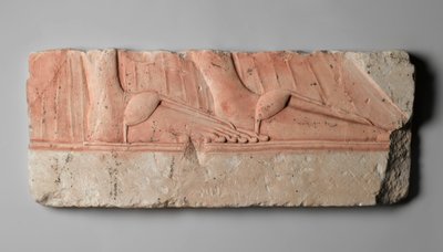 救济描绘了皇室妇女的凉鞋，来自新王国的Tell el-Amarna，公元前135-3-1332（石灰石） 作者 埃及第十八王朝