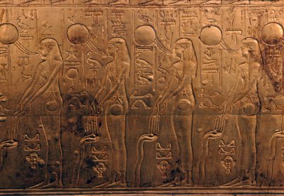 图坦卡蒙宝库镀金木匣上的浮雕 作者 Egyptian 18th Dynasty