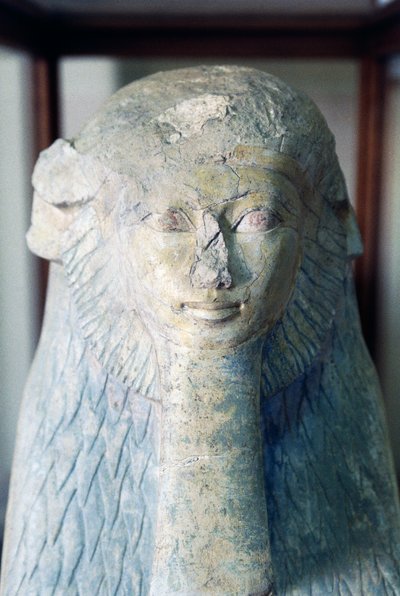 哈特谢普苏特女王的狮身人面像，来自代尔拜哈里，埃及文明，新王国，第十八王朝 作者 埃及第十八王朝