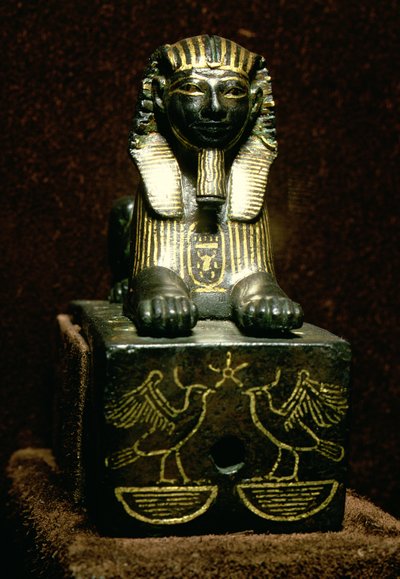 新王国Tuthmosis III王国狮身人面像的雕像，公元前1490-1439 作者 埃及第十八王朝