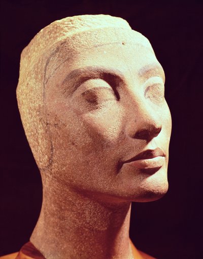未完成的新王国纳芙蒂蒂，公元前1,356-49（石英岩） 作者 Egyptian 18th Dynasty