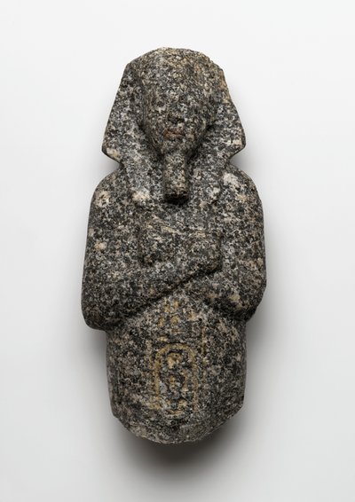 Akhenaten的Ushabti，来自新王国的Tell el-Amarna，公元前135-3-36（花岗岩） 作者 Egyptian 18th Dynasty