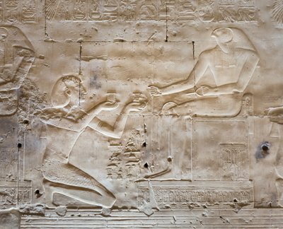 Basrelief，塞提一世神庙，阿比多斯，埃及 作者 埃及第19王朝