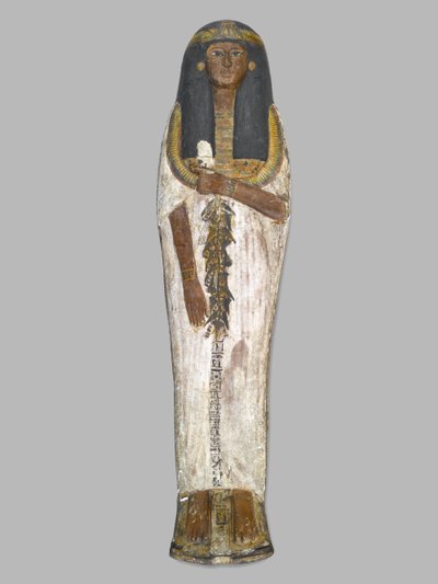 房子里的夫人棺材，Weretwahset，为Bensuipet重新命名，发现于新英国底比斯，公元前1292-1190（漆木）（另见293507） 作者 Egyptian 19th Dynasty