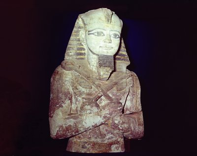 拉美西斯二世（公元前1279-1213年）的巨像，来自新王国努比亚Gerf Hussein神庙的Osiride柱子的细节（砂岩）。 作者 埃及第19王朝