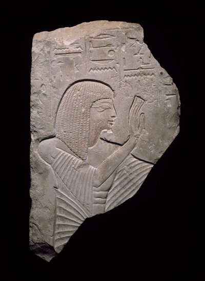 描绘纳菲霍特普（Neferhotep）的浮雕片段，新朝代，公元19世纪初，约前1292-1202年 作者 埃及第19王朝