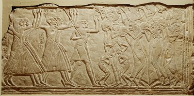 描述葬礼的救济，来自Saqqara（石灰石） 作者 Egyptian 19th Dynasty