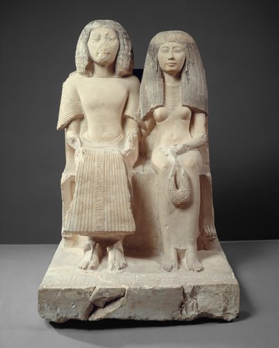 Yuny和他的妻子Renenutet，公元前1280年（画石灰石） 作者 Egyptian 19th Dynasty