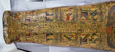 可能在Deir El-Bahri发现的Nesyamun木乃伊的盖子细节，新王国，约公元前1100年（漆木）。 作者 埃及第20王朝