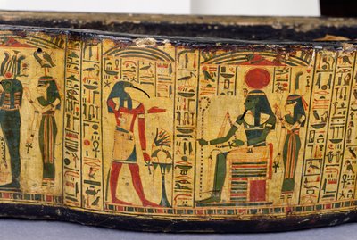 Detail of the outer coffin base of the mummy of Nesyamun, possibly found at Deir El-Bahri, New Kingdom, c.1100 BC (painted wood) 作者 埃及第20王朝
