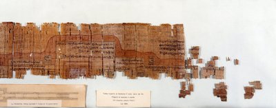 埃及古物：代表法老拉美西斯四世（公元前1154-1143年）第二十王朝坟墓平面图的纸莎草。都灵，埃及博物馆 作者 埃及第20王朝