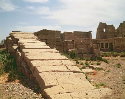 Nilometer，来自拉美西斯三世的Mort房殿（公元前1814-1153）新王国 作者 埃及第20王朝