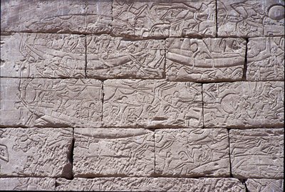 海人，拉美西斯三世海军之战，Medinet Habu，公元前1195  -  64年 作者 埃及第20王朝